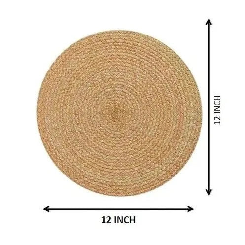 Handmade Jute Table Mats Set Of 4 - Leechoo